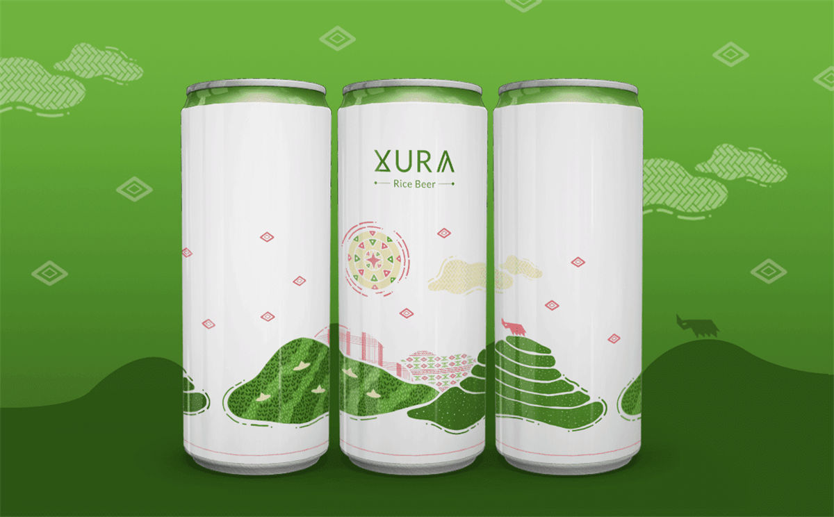 大米啤酒包裝設計參考(圖1)