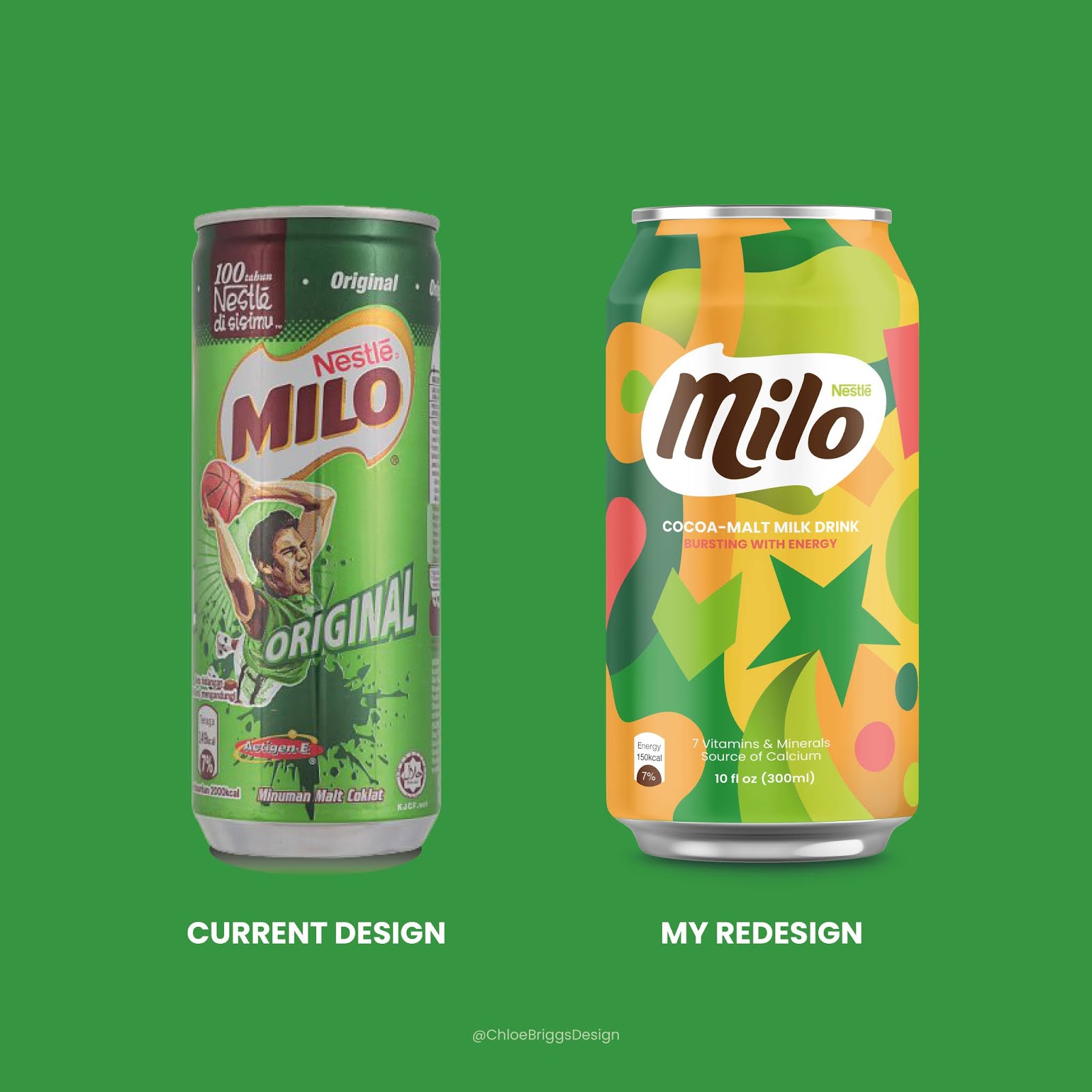 麥芽牛奶飲料包裝設計(圖1)