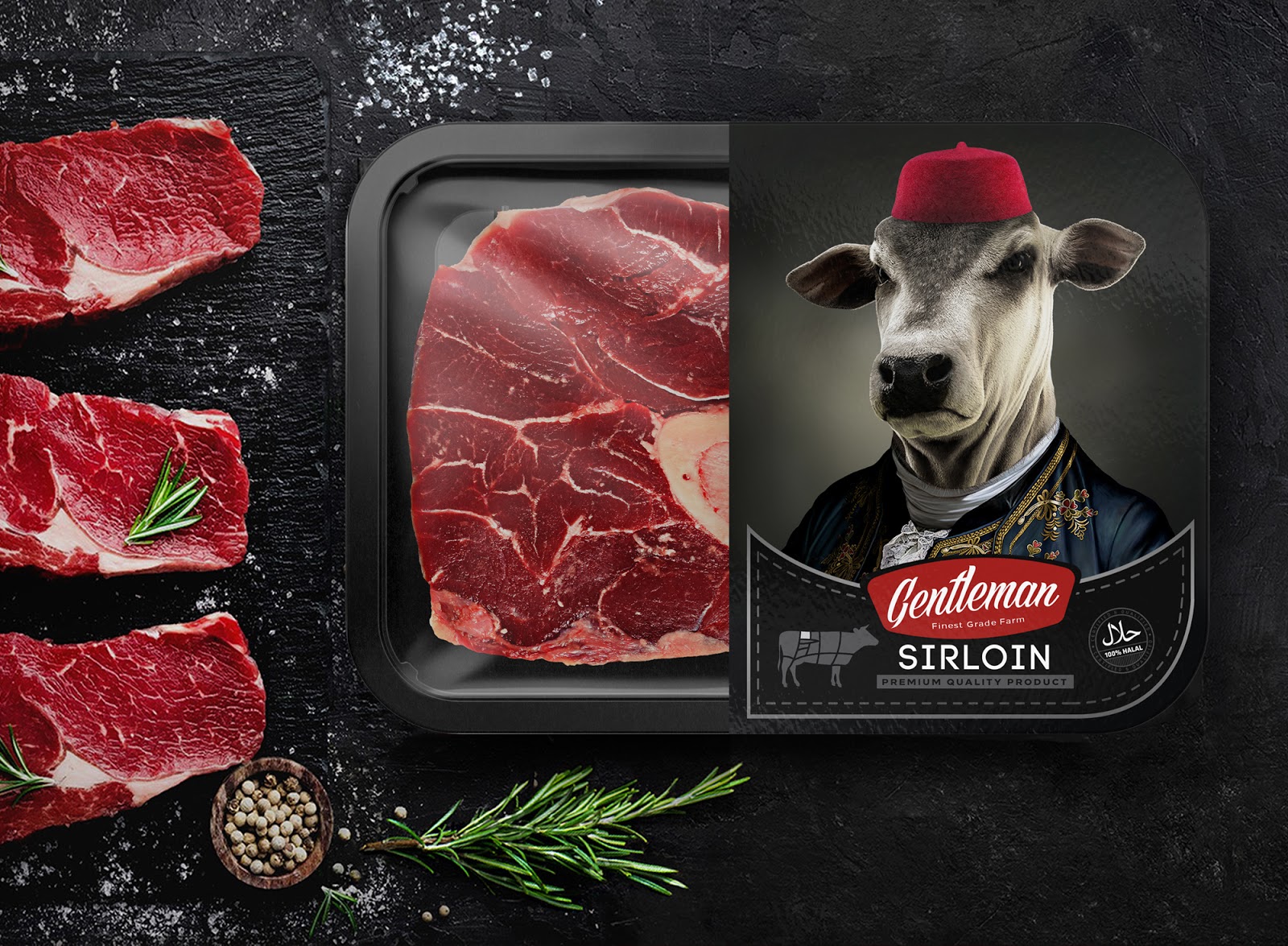 冷鮮冰鮮牛肉羊肉雞肉包裝設計(圖2)