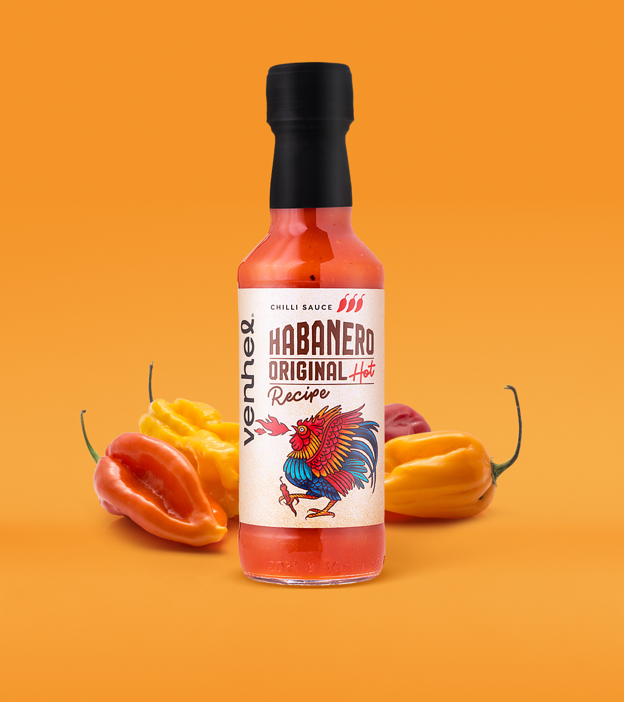 這款辣椒醬用噴火的公雞做為核心視覺(圖9)