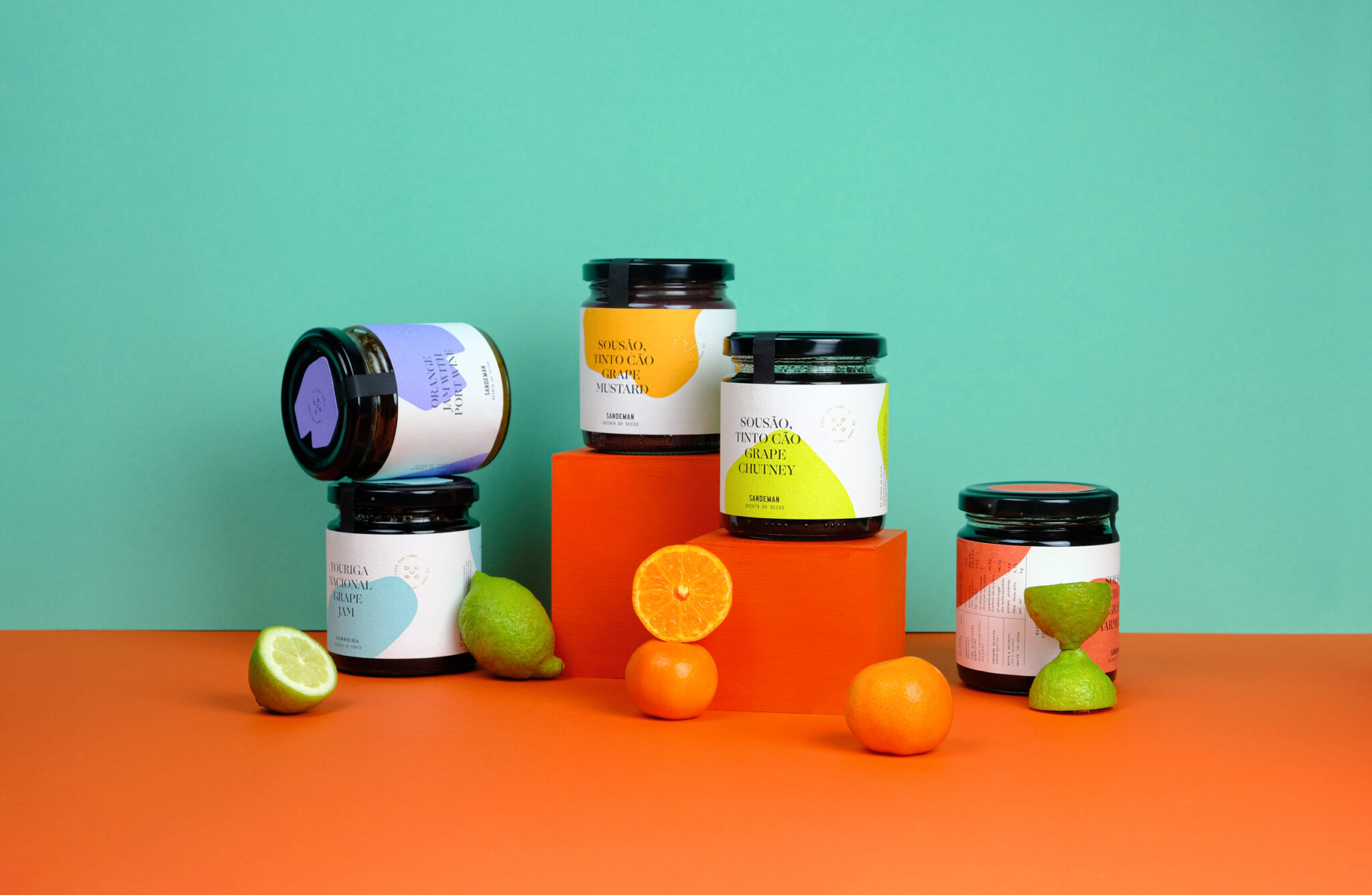 色彩鮮艷的風味果醬包裝設計欣賞(圖1)