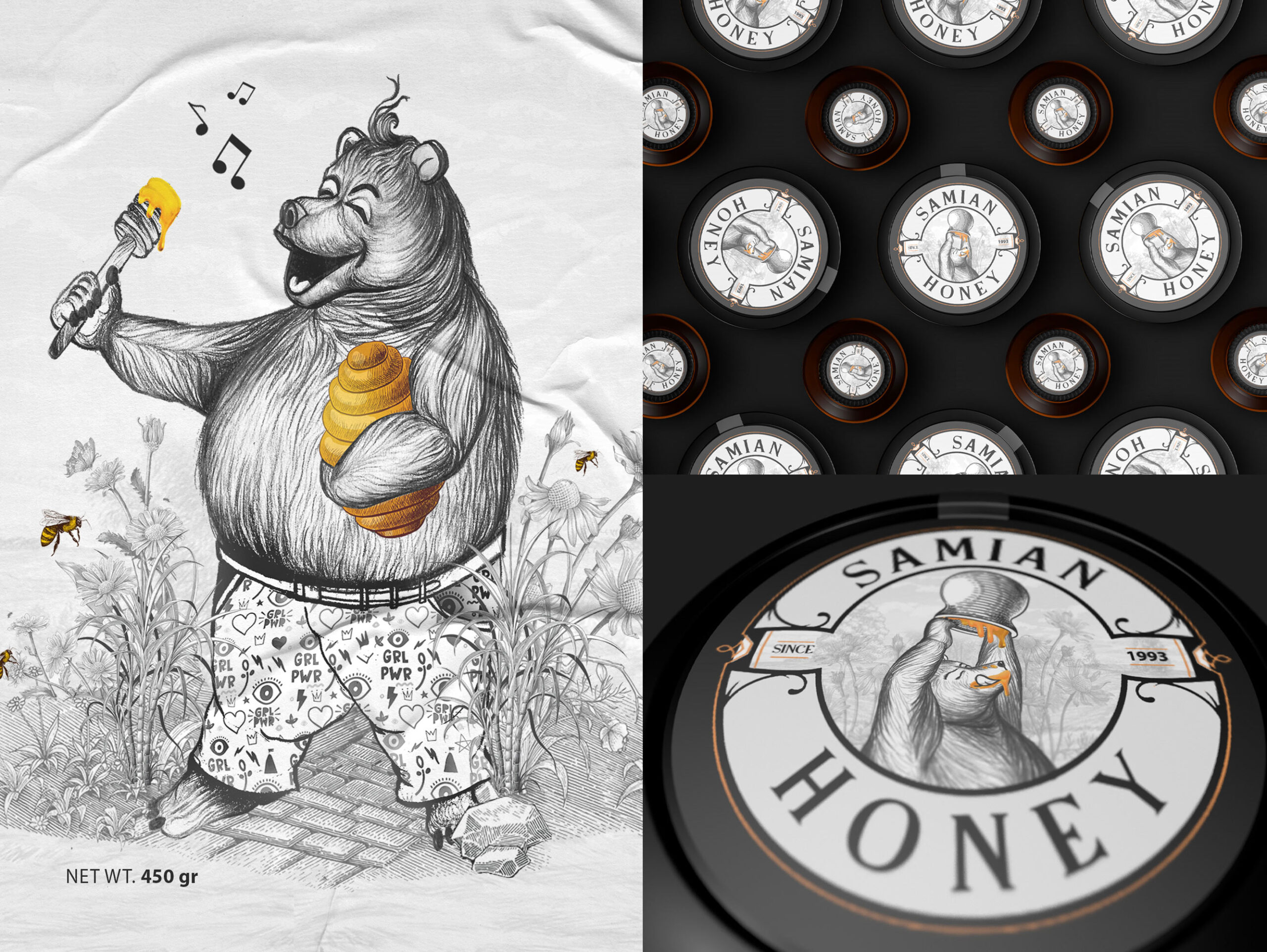 鉛筆素描畫的蜂蜜包裝設(shè)計(jì)與眾不同(圖8)