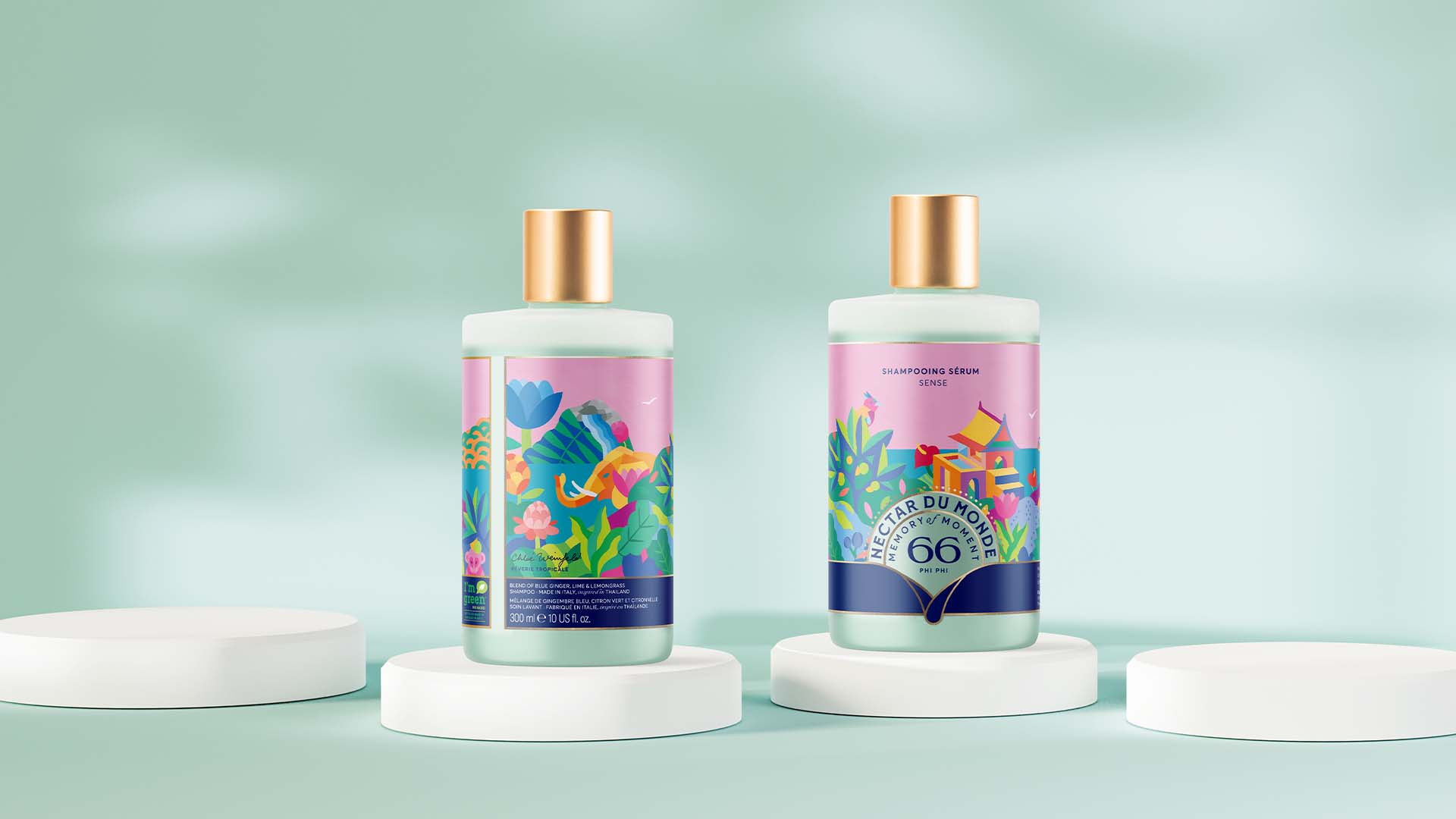 洗護產(chǎn)品包裝設(shè)計融入插圖，運用現(xiàn)代和傳統(tǒng)字體結(jié)合有不一樣視覺感受(圖2)