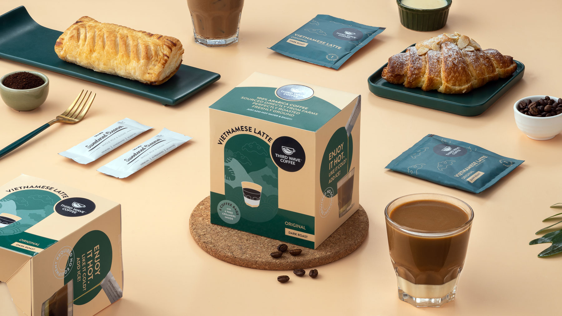 越南拿鐵速溶咖啡包裝這樣設計(圖2)