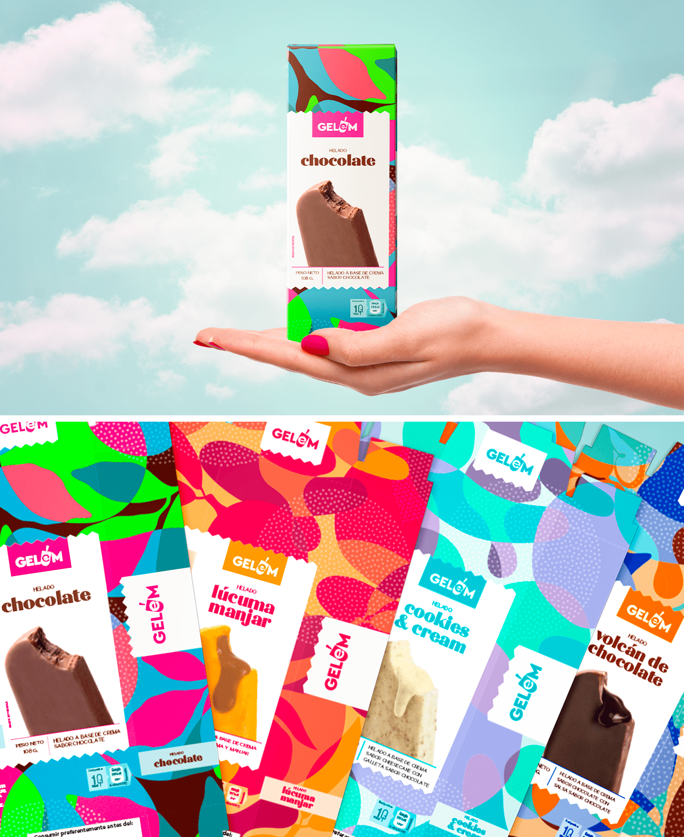 Gelem 秘魯手工冰淇淋品牌包裝設(shè)計(圖5)