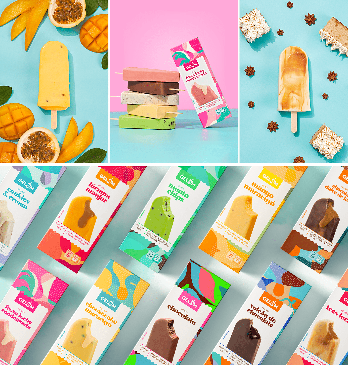 Gelem 秘魯手工冰淇淋品牌包裝設(shè)計(圖4)
