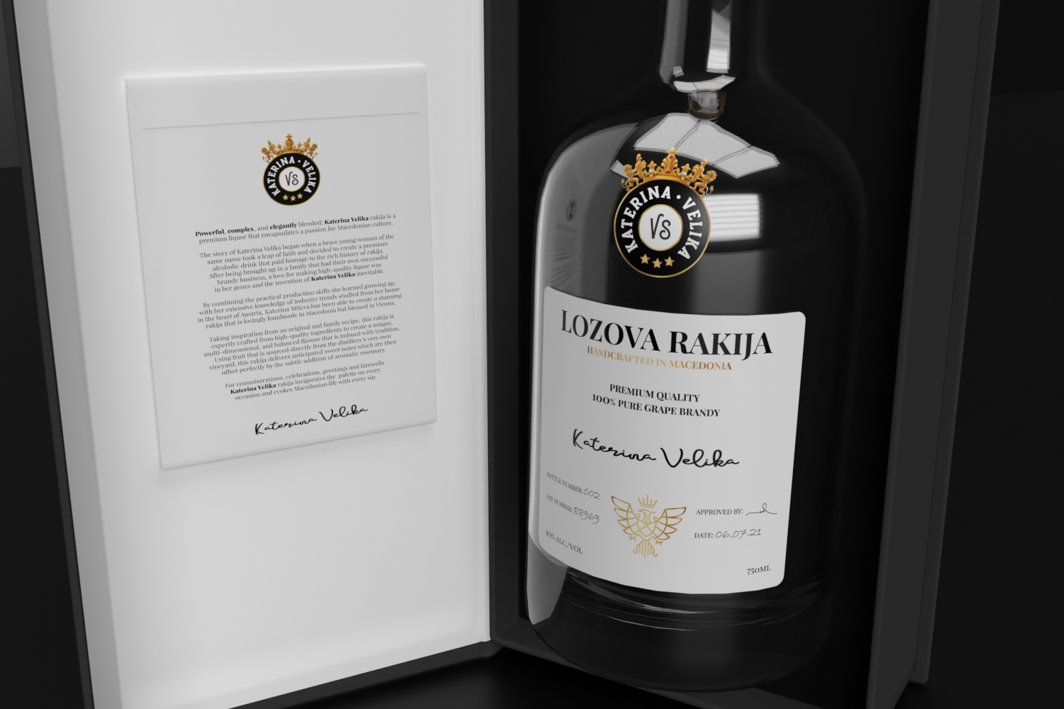 Katerina Velika rakija優質酒包裝這樣設計(圖1)