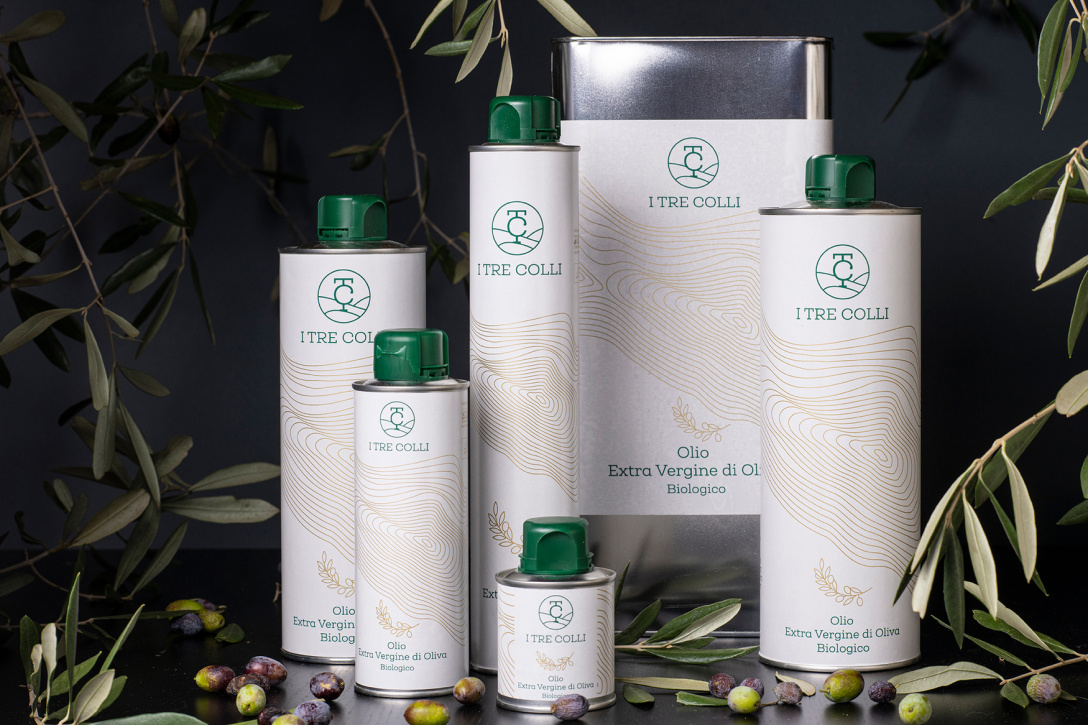 I TRE COLLI橄欖油包裝設計欣賞(圖1)