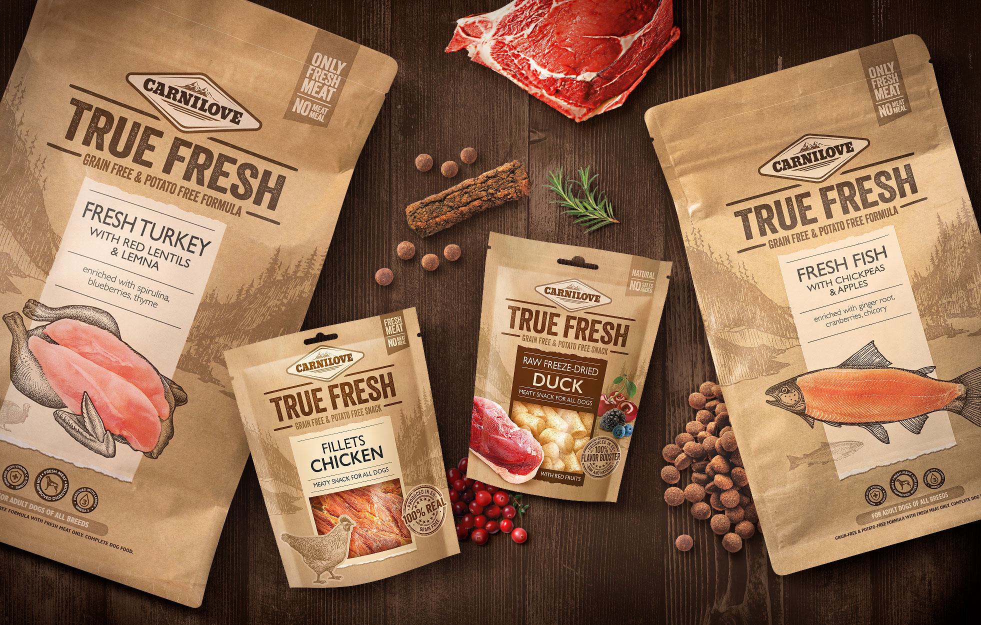Carnilove TRUE FRESH品牌系列生凍干食品包裝設計(圖3) Carnilove TRUE FRESH品牌系列生凍干食品包裝設計(圖3)