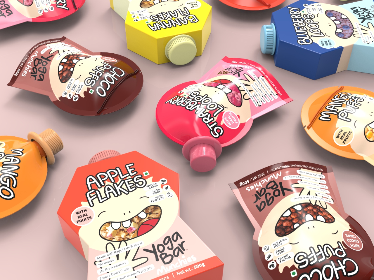 趣味兒童麥片系列包裝設計(圖1)