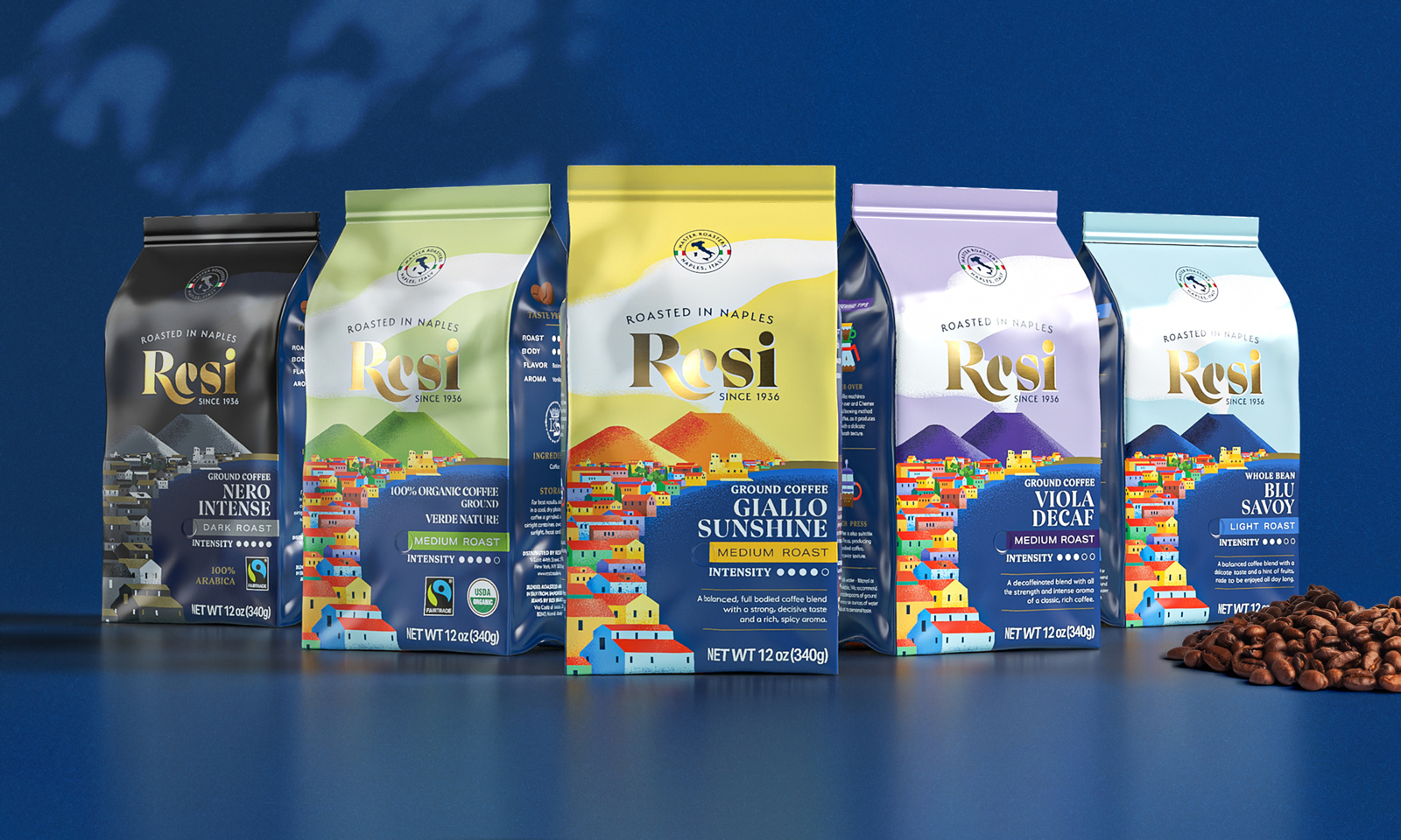 具有奢華感的RESI咖啡包裝設計(圖1)