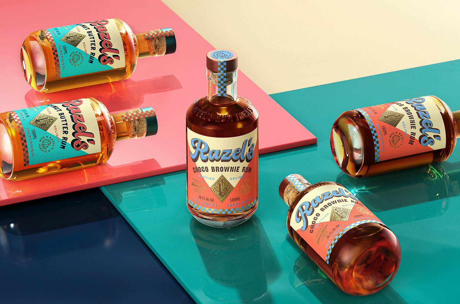 Razel朗姆酒的視覺品牌標識和包裝設計(圖4)