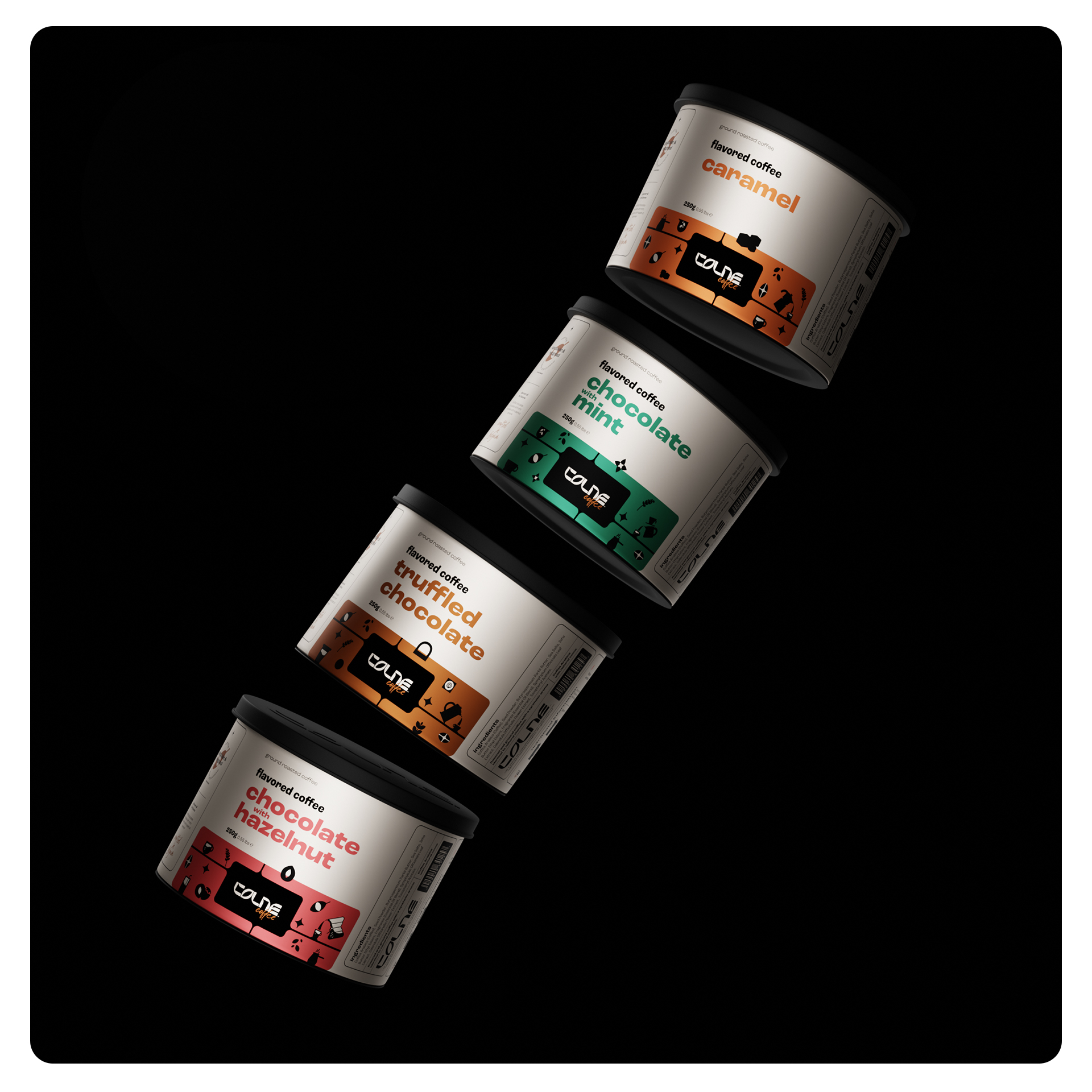 獨特的巧克力風味咖啡包裝這樣設計(圖6)