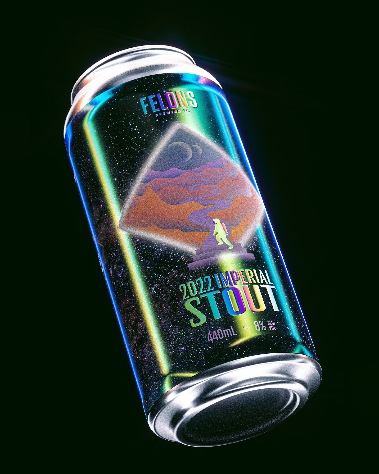 講述宇航員主角故事的啤酒包裝設(shè)計(jì)這樣做(圖3)