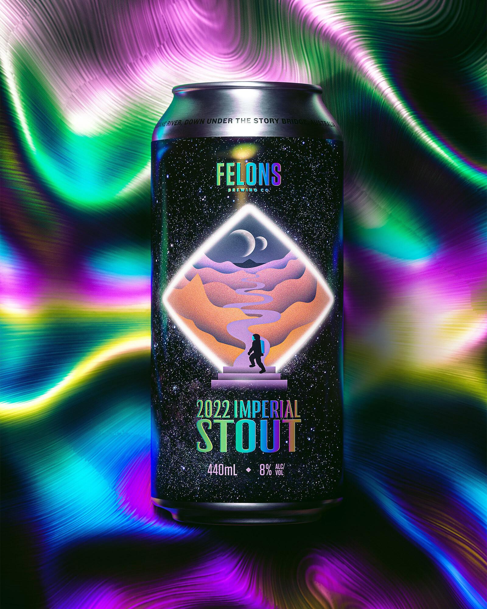 講述宇航員主角故事的啤酒包裝設(shè)計(jì)這樣做(圖1)