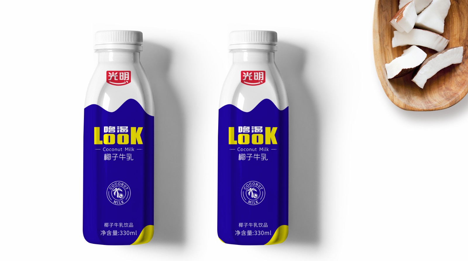 椰子牛乳飲品差異化包裝設計，打造賣貨的包裝(圖1)