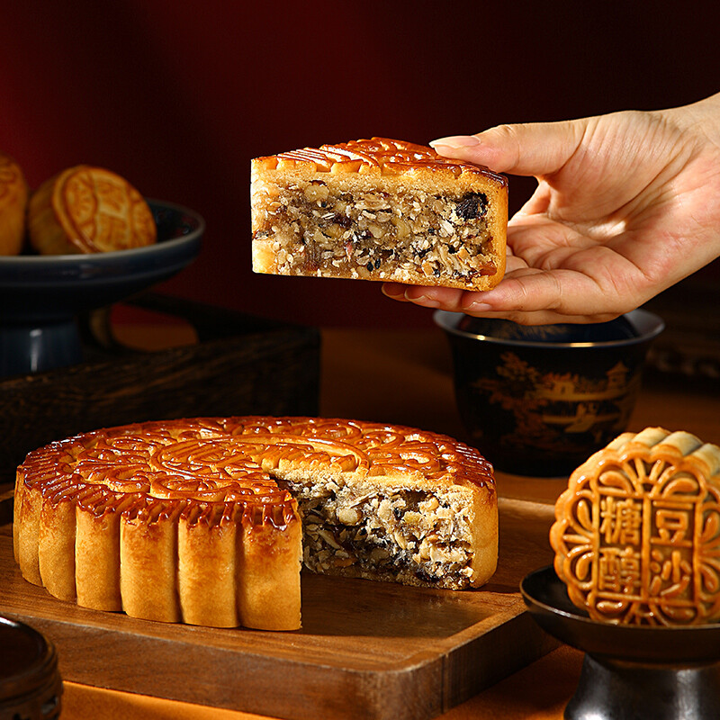 DXC 稻香村 中秋禮竹韻 廣式月餅 10餅8味 1.05kg 禮盒裝包裝禮盒產品包裝創意設計欣賞(圖4)