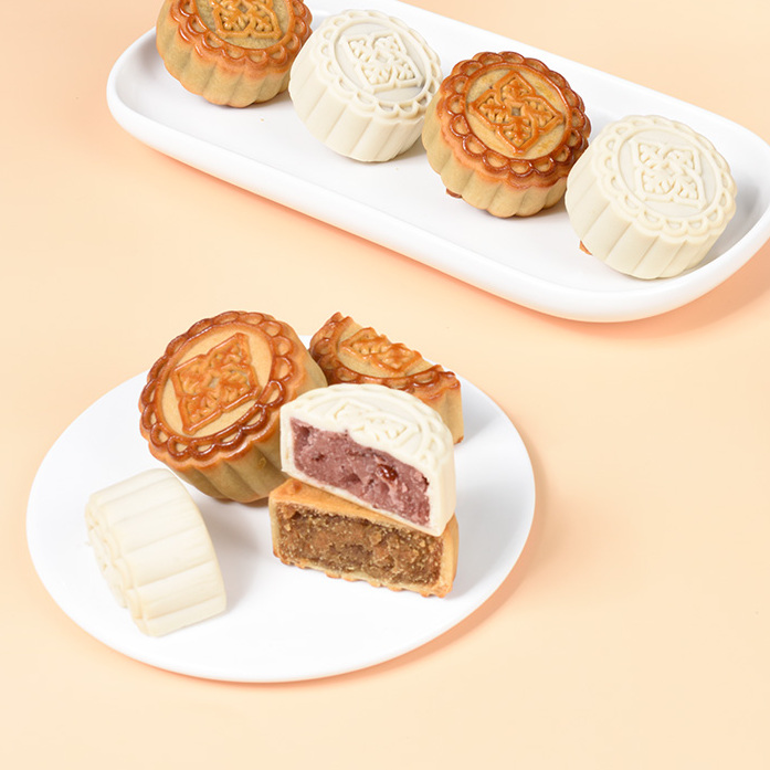 哆伊點 明月松間 廣式月餅 6餅2味 390g 禮盒裝包裝禮盒產品包裝創意設計欣賞(圖3)