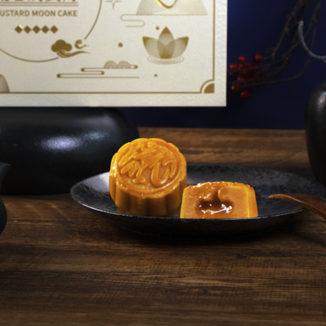萌小姿 流心奶黃港式月餅 330g 禮盒裝包裝禮盒產品包裝創意設計欣賞(圖5)