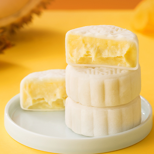 榴芒一刻 榴蓮冰皮月餅 金枕榴蓮味 680g包裝禮盒產品包裝創意設計欣賞(圖2)