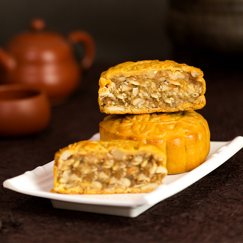 MACAU WINGFAI 澳門永輝 四寶月餅禮盒 4餅4味 500g包裝禮盒產品包裝創意設計欣賞(圖2)