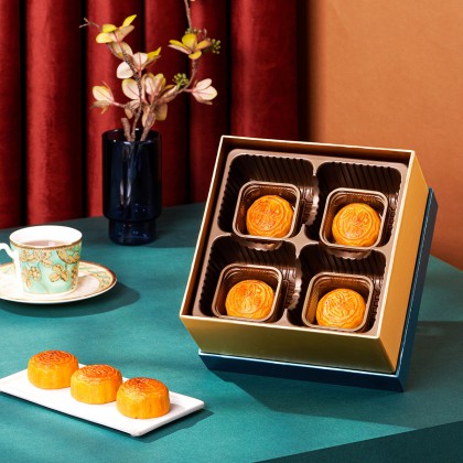 Huamei 華美 流心奶黃 廣式月餅 8餅4味 400g 禮盒裝包裝禮盒產品包裝創意設計欣賞(圖2)