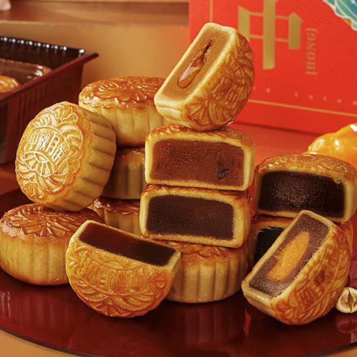 bi bi zan 比比贊 月滿中秋 廣式月餅 10餅8味 580g 禮盒裝包裝禮盒產品包裝創意設計欣賞(圖2)