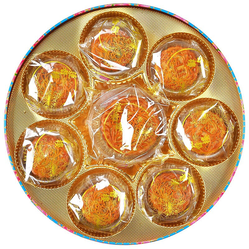 蓮香樓 七星伴月 廣式月餅 8餅4味 1.02kg 禮盒裝包裝禮盒產(chǎn)品包裝創(chuàng)意設(shè)計(jì)欣賞(圖4)