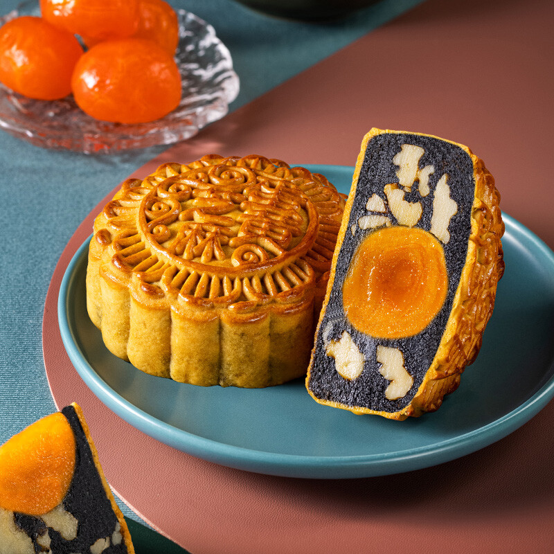 WING WAH 元朗榮華 花色禮月廣式月餅 8餅5味 470g 禮盒裝包裝禮盒產品包裝創意設計欣賞(圖4)