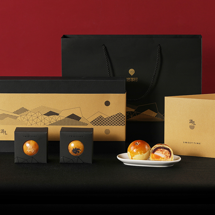 YOTIME 悠享時 滿月 蘇式月餅 8餅4味 520g 禮盒裝包裝禮盒產品包裝創意設計欣賞(圖3)