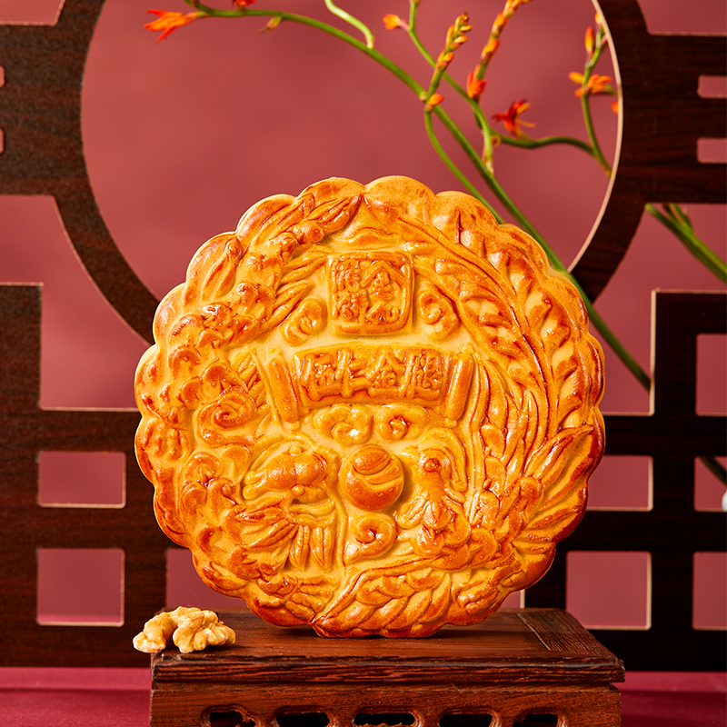 金九月餅 吳川 五仁金腿大月餅 500g包裝禮盒產(chǎn)品包裝創(chuàng)意設(shè)計欣賞(圖3)