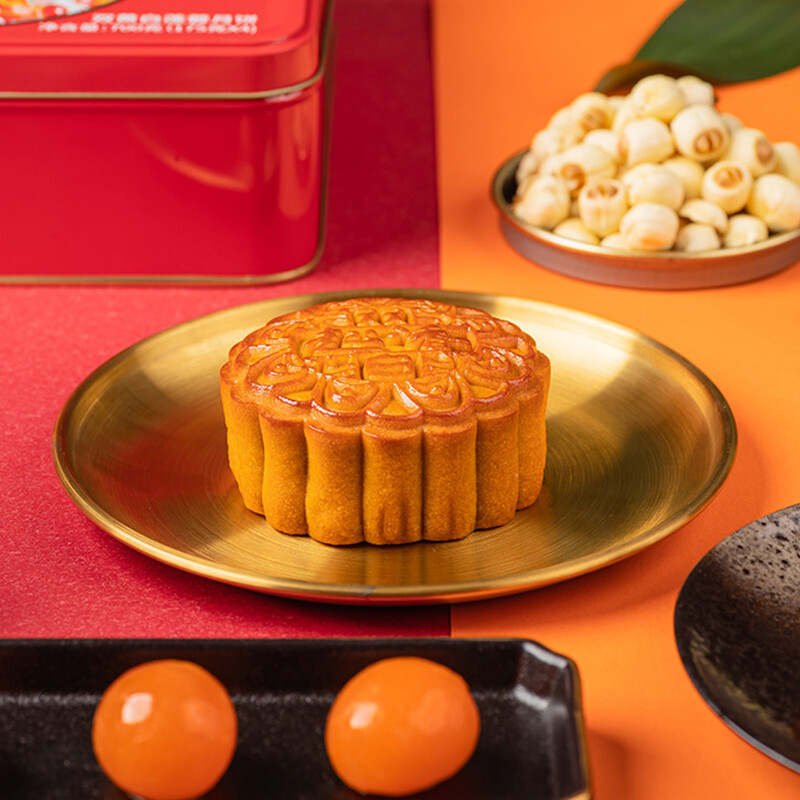 趣香 雙黃白蓮蓉廣式月餅 175g 禮盒裝包裝禮盒產品包裝創意設計欣賞(圖5)