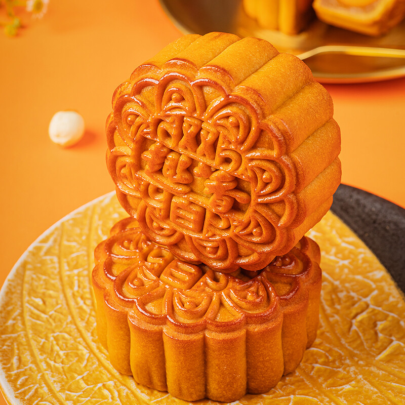 趣香 雙黃白蓮蓉廣式月餅 700g 禮盒裝包裝禮盒產品包裝創意設計欣賞(圖3)