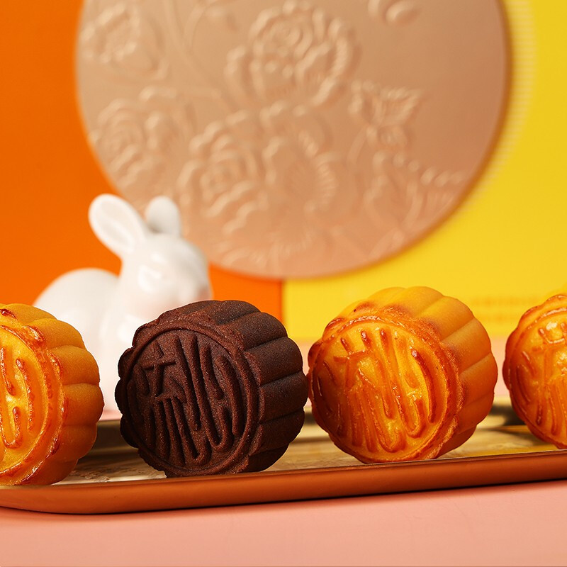 趣香 趣香流心月餅 廣式月餅 8餅4味 360g 禮盒裝包裝禮盒產品包裝創意設計欣賞(圖2)