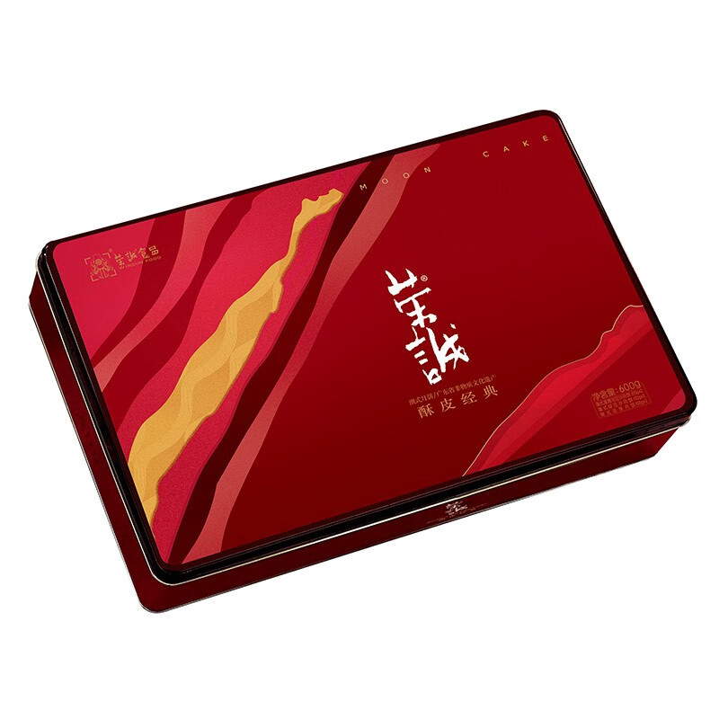 榮誠月餅 酥皮經典 潮式月餅 6餅3味 600g 禮盒裝包裝禮盒產品包裝創意設計欣賞(圖1)