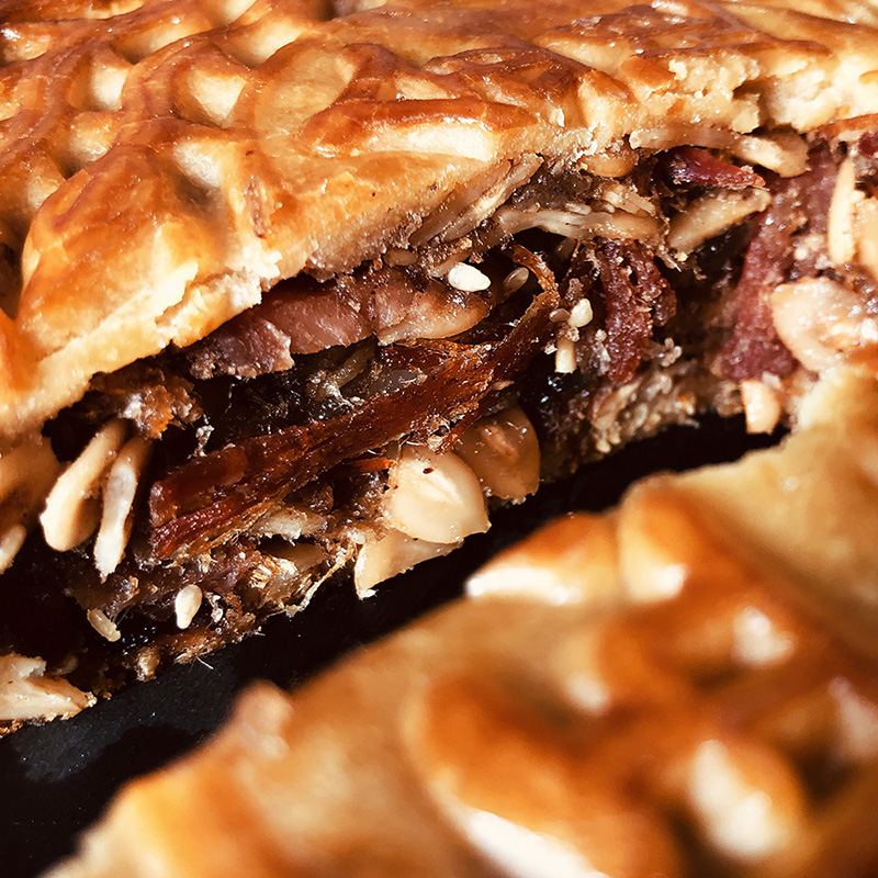 竹園島 廣式伍仁金腿大月餅 1kg 禮盒裝包裝禮盒產品包裝創意設計欣賞(圖3)