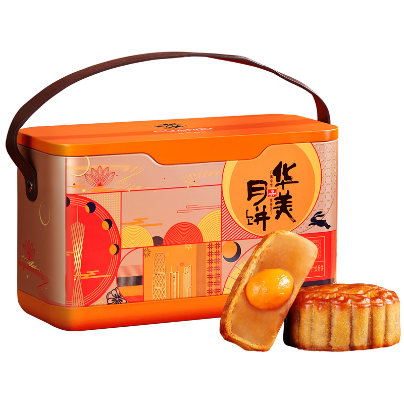Huamei 華美 港香禮月 廣式月餅 9餅5味 720g 禮盒裝包裝禮盒產品包裝創意設計欣賞(圖1)