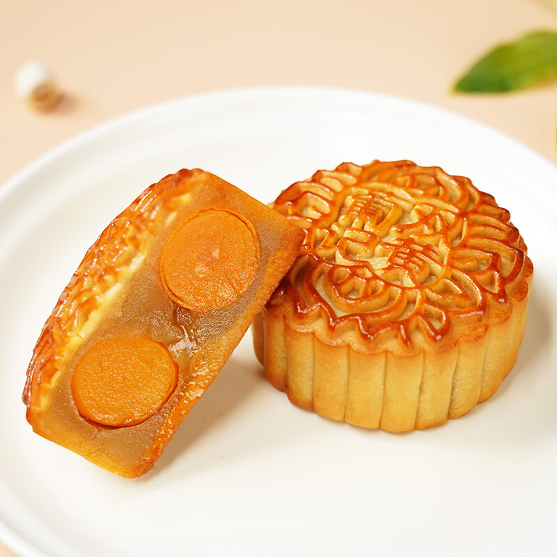 葡記 雙黃白蓮蓉廣式月餅 180g包裝禮盒產品包裝創意設計欣賞(圖4)