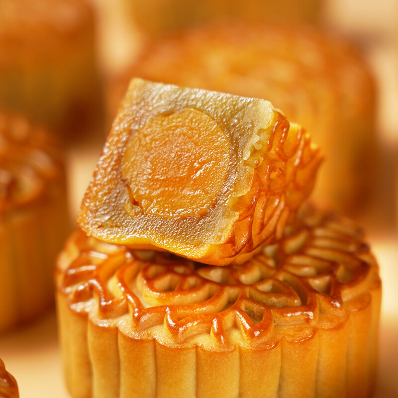 葡記 雙黃白蓮蓉廣式月餅 180g包裝禮盒產品包裝創意設計欣賞(圖5)