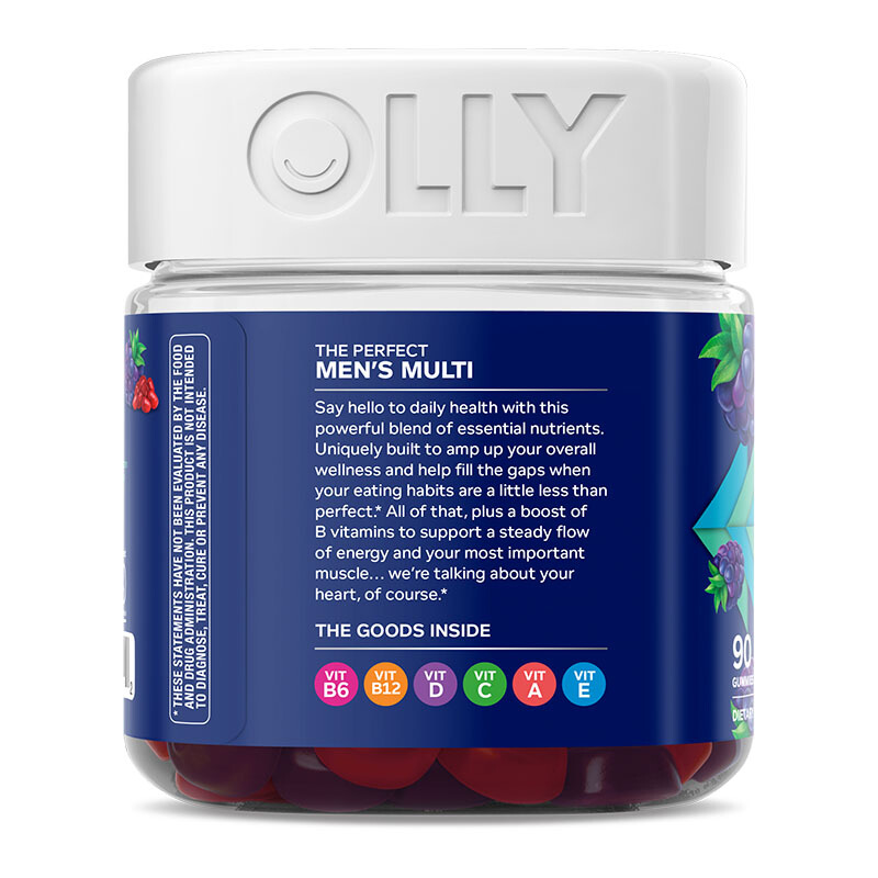 OLLY 男士復合維生素Q10 90粒保健產品包裝創意設計欣賞(圖3)