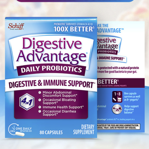 Schiff 旭福 每日益生菌膠囊 80粒保健產品包裝創意設計欣賞(圖3)