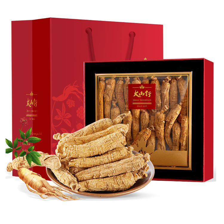 大山行 特大 花旗參原支禮盒 120g保健產品包裝創意設計欣賞(圖1)