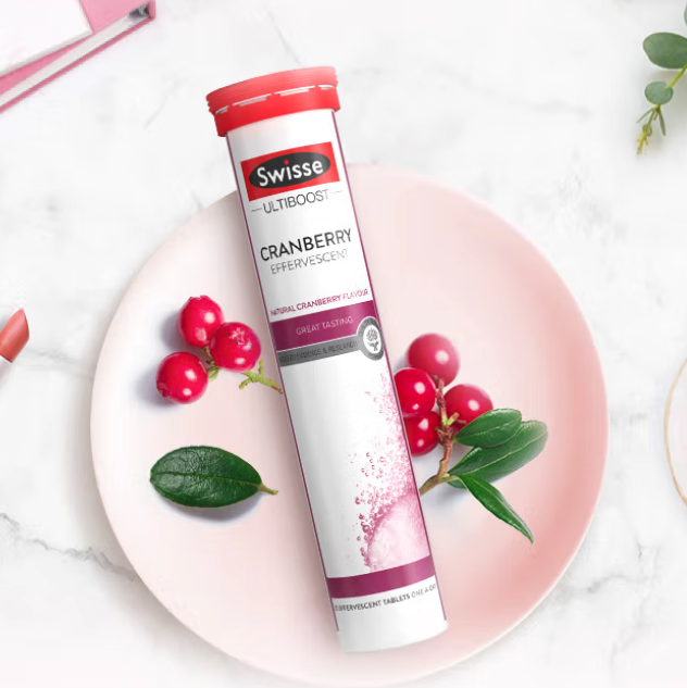 Swisse 斯維詩 蔓越莓泡騰片 20片保健產品包裝創意設計欣賞(圖5)