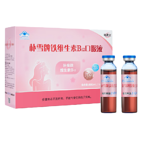 哈藥六牌 樸雪牌鐵維生素B12口服液 900ml保健產(chǎn)品包裝創(chuàng)意設計欣賞(圖1)