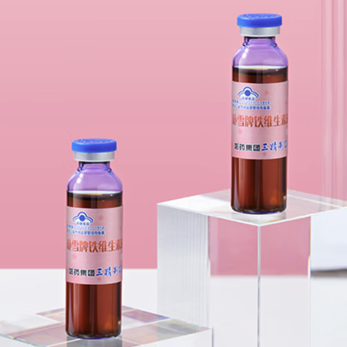 哈藥六牌 樸雪牌鐵維生素B12口服液 900ml保健產(chǎn)品包裝創(chuàng)意設計欣賞(圖5)