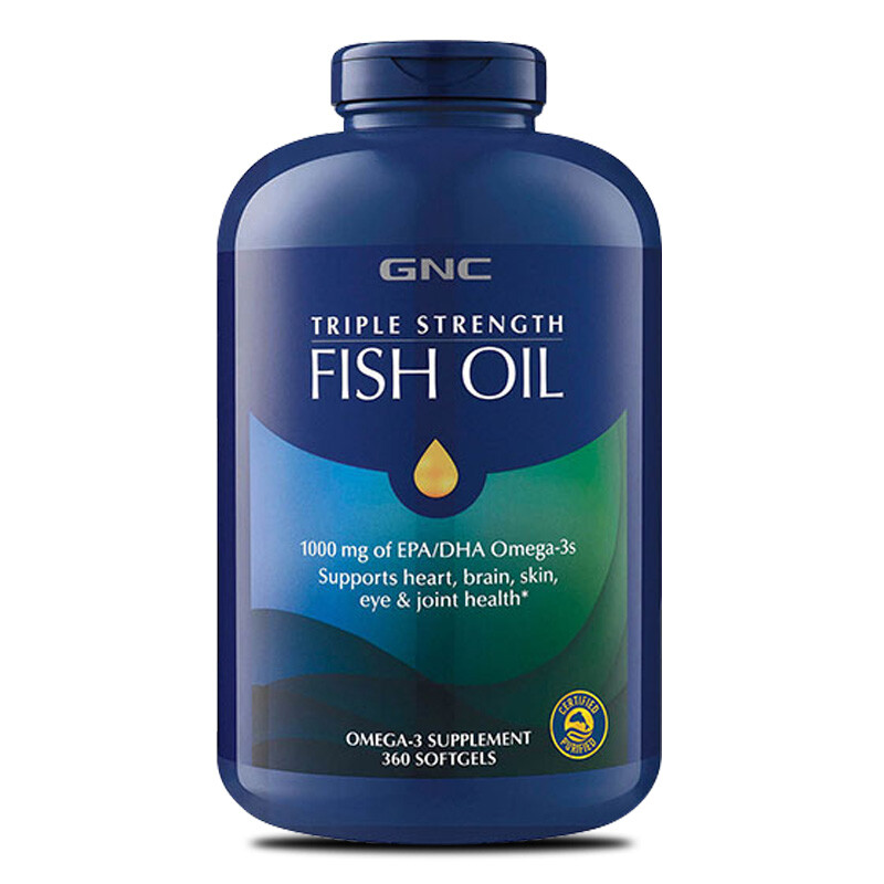 GNC 健安喜 三倍濃縮深海魚油軟膠囊 360粒保健產品包裝創意設計欣賞(圖1)