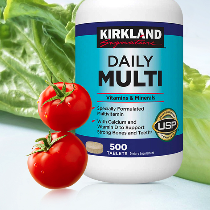 KIRKLAND Signature 科克蘭 復合維生素 500粒保健產品包裝創意設計欣賞(圖4)