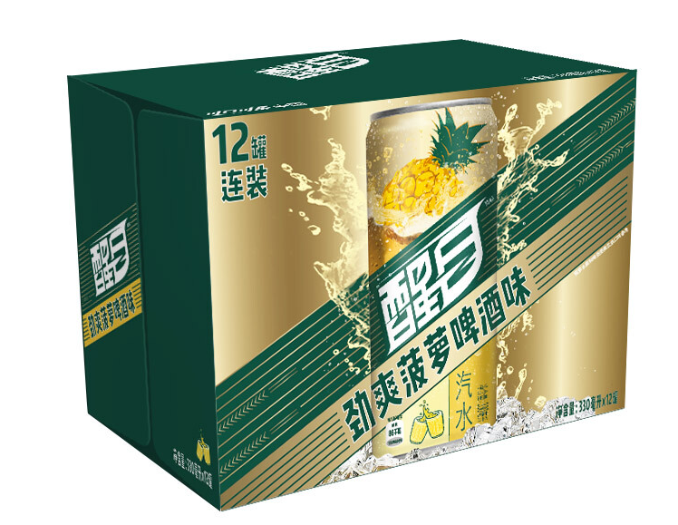 菠蘿味啤酒紙箱包裝設計作品欣賞(圖1) 菠蘿味啤酒紙箱包裝設計作品欣賞(圖1)