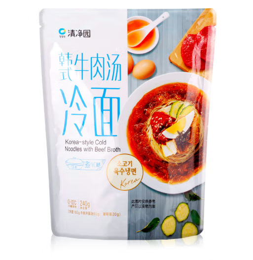 袋裝韓式冷面包裝如何設(shè)計(圖1)