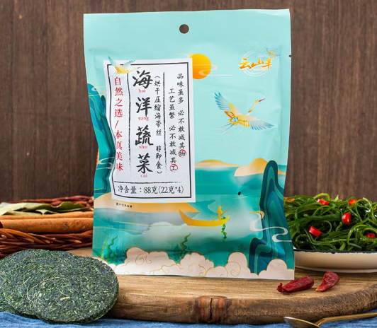 烘干壓縮海帶絲的包裝設(shè)計(jì)作品欣賞(圖1) 烘干壓縮海帶絲的包裝設(shè)計(jì)作品欣賞(圖1)